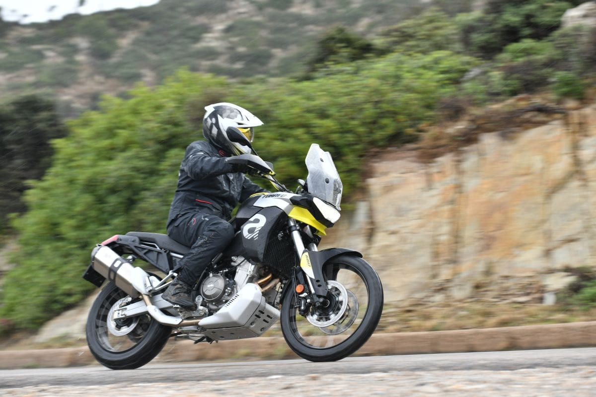 Aprilia Tuareg riding