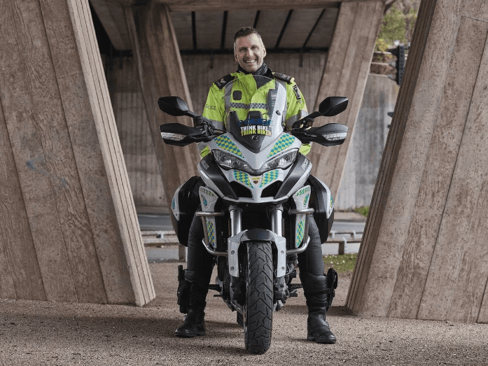 Sergeant Rob Gilligan will be among those deliver motorcycle safety training. Photo: Staffordshire Police